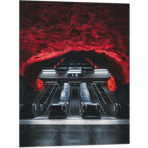 Vlag - Solna Centrum Metro Station - Zweden - 60x80 cm Foto op Polyester Vlag