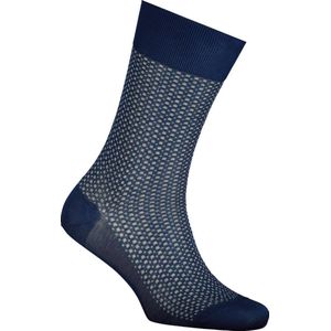 FALKE Uptown Tie business & casual katoen sokken heren blauw - Maat 47-48