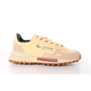 Lacoste dames sneaker Elite D suède en nylon lichtgeel