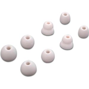 Allecto Plus - Vervangende siliconen oordopjes voor in-ear hoofdtelefoon (ivoorwit) met 4 paar, geschikt voor Beats Powerbeats Pro, Powerbeats 3 en Powerbeats 4.