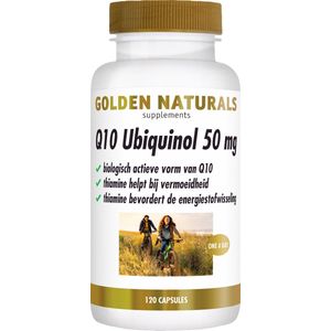 Golden Naturals - Q10 Ubiquinol - 50 mg - 120 Veganistische Capsules