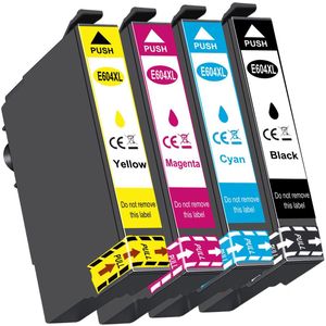 604XL BK Zwart + 604XL C Blauw + 604XL C Geel + 604XL C Rood Geschikt voor inktpatronen Geschikt voor Epson XP-2200 2205 3200 3205 4200 4205 WF-2910 2935 2930 2950DWF printers