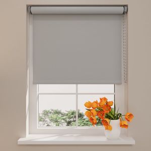 Radeco® Rolgordijn Verduisterend - Easy Match - Licht Grijs - 200 x 190 cm - Rolgordijn zonder boren - Maten van 40 t/m 240 cm breed