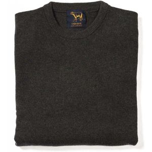 Osborne Knitwear Trui met ronde hals - Sweater heren in Lamswol - Pullover Heren - Seaweed - 2XL