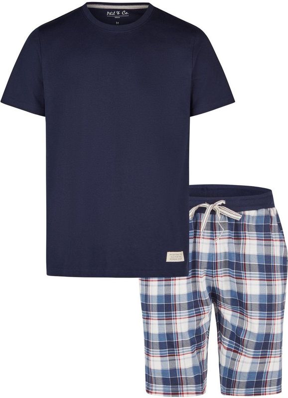 Phil & Co - Korte Pyjama Set - Donkerblauw - Heren