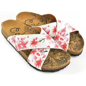 GOBY - Sakura Print - Sandalen - Slippers - Hoge kwaliteit - Handmade - Maat 38