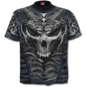 Spiral Heren Tshirt -S- SKULL ARMOUR Zwart