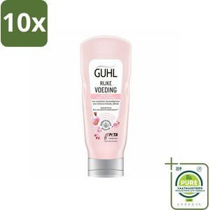 10 x Guhl - Conditioner - Rijke Voeding - 200 ml - Grootverpakking - Haar Conditioner - Droge Haren - Beschadigd Haar - Haar Herstel - Monoi Olie
