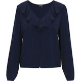 usha - Blouse - V-hals - Rimpels - Regular Fit