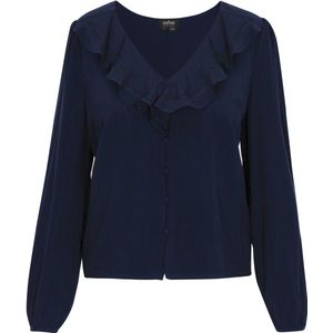 usha - Blouse - V-hals - Rimpels - Regular Fit