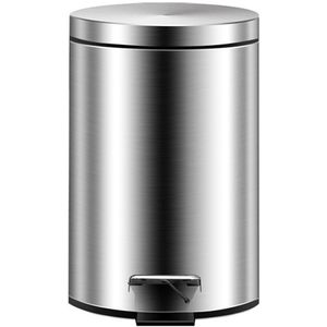 Prullenbak - Mini-prullenbak - Moderne minimalistische prullenbak - 3 liter prullenbak - Roestvrij staal - Zilver