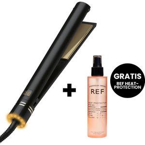 Hot Tools Evolve Black Gold 25mm + REF Heat Protection Spray 175ml - Professionele stijltang & Hitte Protectie - Stijltang - Stylen - Voor Krullen, Golven en meer Volume