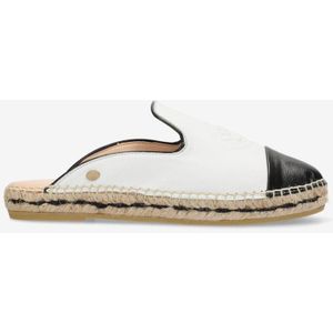Fred De La Bretoniere Espadrille Mili Mule White/Black - Maat 37
