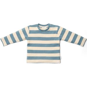 Shirt - Blauw - Forest Friends - Lange Mouw - Stripe-74