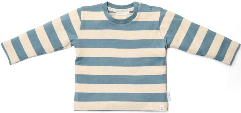 Shirt - Blauw - Forest Friends - Lange Mouw - Stripe-74
