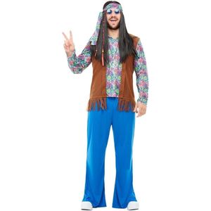 FUNIDELIA Hippie Kostuum voor mannen - Maat: 4XL - Meerkleurig