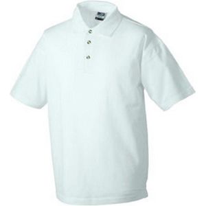 James and Nicholson Heren Medium Pique Polo (Wit)