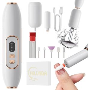 Professionele Oplaadbare Nagelboor en Make-up Borstelreiniger - 1500 mAh Elektrische Nagelvijl