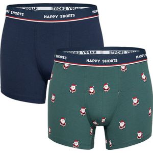 Happy Shorts 2-Pack Kerst Boxershorts Heren Santas - Maat S