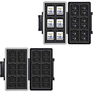 Waterbestendige Geheugenkaart Houder voor 24 Micro SD-kaarten en 12 SD-kaarten