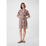 comma - Korte Overhemdjurk - Met All-over Print - Blousejurken