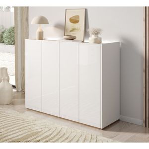 Meubella - Schoenenkast Encore - Wit - 126 cm