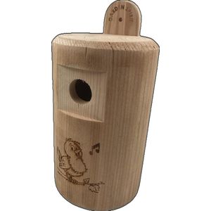 GARDEN SPIRIT - Vogelhuisje Koolmees - Lariks hout - ø 14 x 22,5 cm.