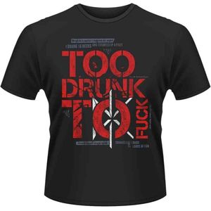 Dead Kennedys Heren Tshirt -XXL- Too Drunk To Fuck Zwart