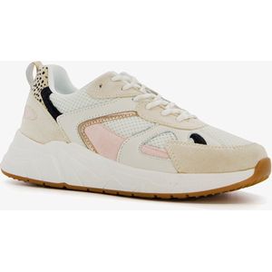 Blue Box dames sneakers beige met panterprint - Maat 37 - Uitneembare zool