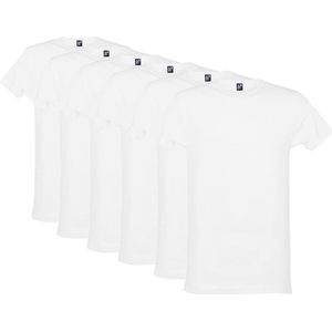 Alan Red heren 6P O-hals shirts derby wit