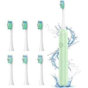 Sonische Elektrische Tandenborstel met 180 Dagen Batterij, 5 Poetsmodi & 6 Reserveborstels