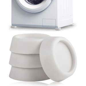 Rubberen trillingsdempers Wasmachine 4x Droger Vaatwasser Vibratiedemper Accessoire Reserveonderdeel Schokdemper Anti-slip voetjes Demperpads Huishoudelijke apparaten Wit
