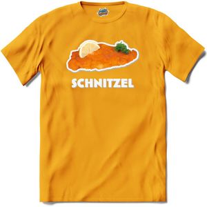 Schnitzel -  grappig verjaardag kleding cadeau - eten teksten - T-Shirt - Heren - Geel - Maat 3XL