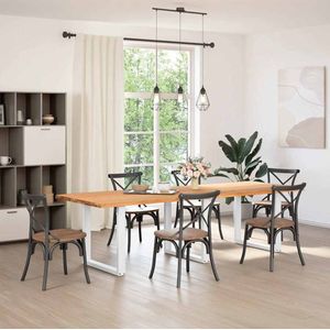 vidaXL Eettafel - 280x100x74 cm - Massief Eikenhout Eetkamertafel - Eikenhouten Tafel - Grote Tafel - Salontafel - Diningtable