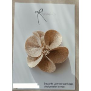 Mooie haar elastiek kwaliteit glittervilten grote bloem van 7 cm