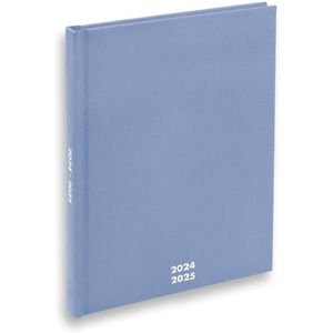Verhaak - Agenda 2024/2025 - Trendy blauw - Week op 2 pagina's - Hardcover - A5 (22x16cm)