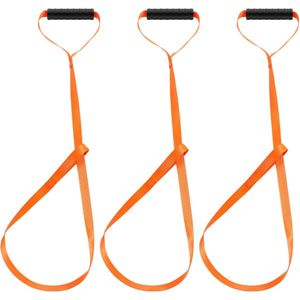 3 Stuks Trekkoord voor Herten - Jacht - Slepen - Verstelbare Lengte - Reflecterend - Hertendrage - Geschikt voor Slepen van Alle Soorten Dieren - Fietsen - Verpakkingshout