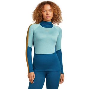 Icebreaker - Merino 200 Oasis+ High Neck - Lange Mouwen Basislaag - Blauw