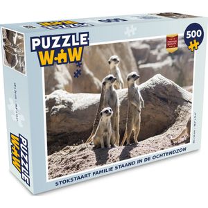 Puzzel Familie - Stokstaartjes - Dieren - Legpuzzel - Puzzel 500 stukjes