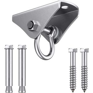 Schommelhaak - Ophanghaak - Ophangen bokszak, schommel, schommelstoel en hangstoel - Hangmat Plafondhaak - 360 Graden Draaibaar - 70*42*61mm - zilver - RVS