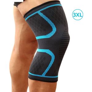 Nivard Sportbrace Knie - Kniebrace - Knee Sleeves Powerlifting - Knee Support - Compressie Knie Brace - Knee Wraps - Dames - Heren - Blauw - Maat XXXL