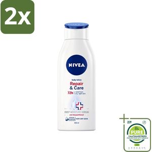 Nivea - Repair & Care Body Lotion - Voor Zeer Droge Huid - 400 ml - Voordeelverpakking - 2 stuks - Lichaamslotion - Droge huid