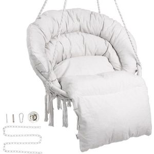 Gran VidaÂ® - Hangstoel - Inclusief Kussens - 150kg Draagvermogen - Beige