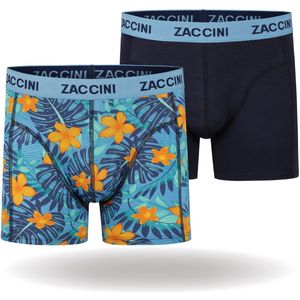 Zaccini Cotton Stretch Boxershorts - Blauw - 2 stuks - Heren onderbroeken - Boxer - 95% Katoen - Maat XXXL