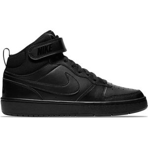 Nike - Court Borough Mid - Zwarte Sneakers - Synthetisch Leder