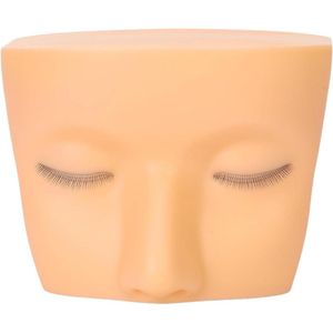 Siliconen Mannequin Hoofd voor Wimperverlenging en Oefening - 3-laagse Wimpers - Beginners Oefenpop