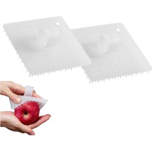 Groente Borstel Aardappel Scrubber Siliconen Herbruikbaar Reinigingsgereedschap - Set van 2