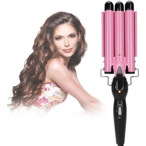 Draagbare Wave krultang met 3 takken en keramische buizen van 32 mm voor het creëren van golvende kapsels met een gelijkmatige warmteverdeling