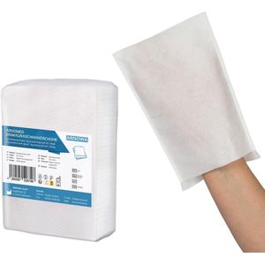 50 Wegwerp Washandjes – Waterafstotend Fleece & PE, Voor Lichaamsverzorging van Baby's tot Volwassenen