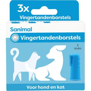 Sanimal Vingertandenborstel 3 stuks